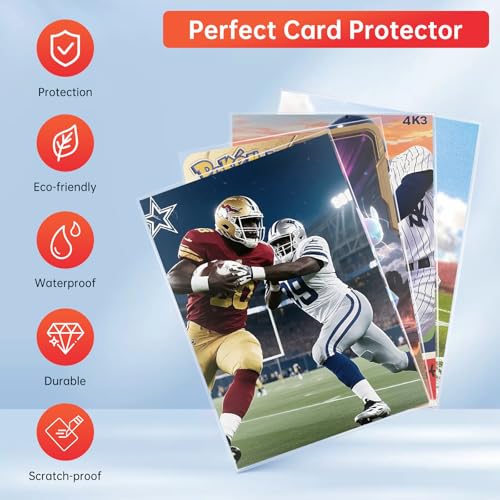 600 Count Clear Penny Soft Sleeves: Trading Card Sleeves, Soft Protectors Fit for Standard Cards, Sports Cards, TCG/MTG Game Cards, Baseball Cards
