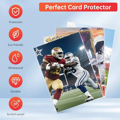 600 Count Clear Penny Soft Sleeves: Trading Card Sleeves, Soft Protectors Fit for Standard Cards, Sports Cards, TCG/MTG Game Cards, Baseball Cards