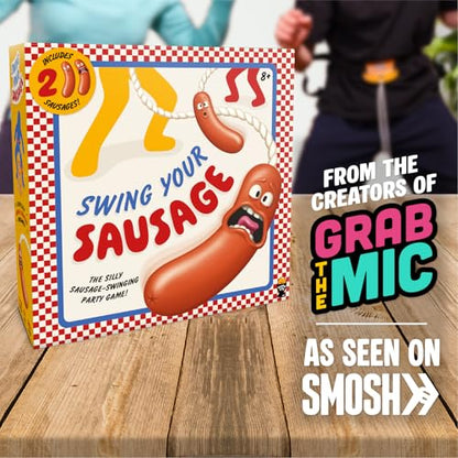 Swing Your Sausage - Hilarious Party Games for Adults - Perfect Bachelorette Games for Adults Game Night (2-12 Players) - Funny Outdoor & Indoor Game for Family Gatherings and Birthday Games
