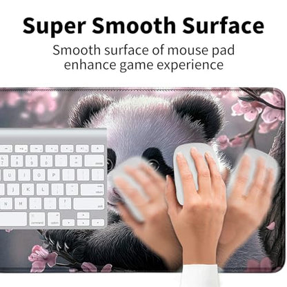 Cute Baby Panda for MTG & TCG Playmat Mouse Pad,BFDHGQZC 24" x 14" Game Mat for MTG/RPG/CCG Trading Card Game Playmats Table Mat Perfect for Card Games Video Games Computer Office - color: Cute Baby Panda