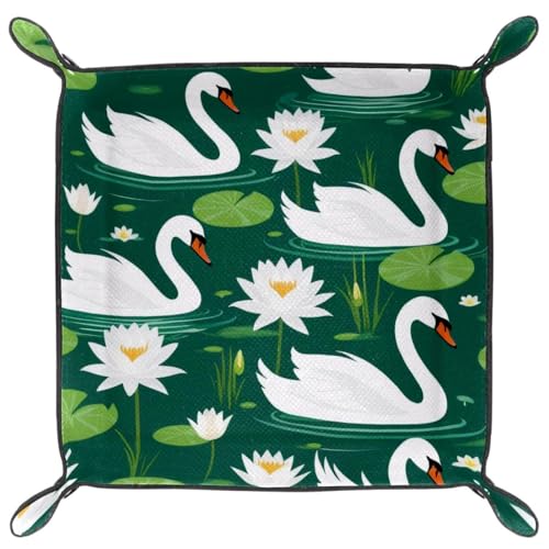 Lotus Swan Dice Tray Dice Rolling Tray Folding Dice Holder for Dice Games, Like RPG, DND and Other Table Games - color: Multi 17