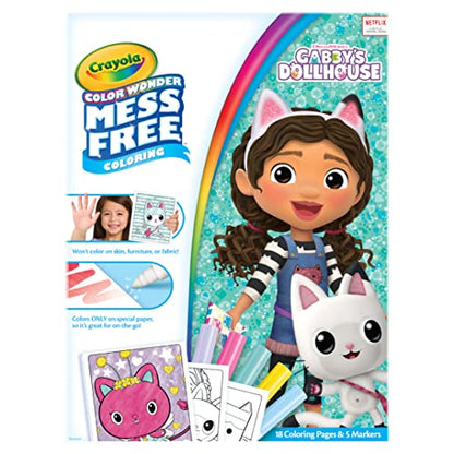 Crayola Gabbys Dollhouse Color Wonder Activity Set, Mess Free Coloring Pages for Toddlers, No Mess Activity, Toys & Gifts for Kids - style: Gabby's Dollhouse