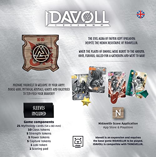 Nidavellir: Idavoll Expansion | Strategy Games for Teens & Adults | Expansion to The Award Winning Mythical Card Game | Recruit Creatures & Gods to Your Battalion | Ages 10+ | 2-5 Players | 45 Min