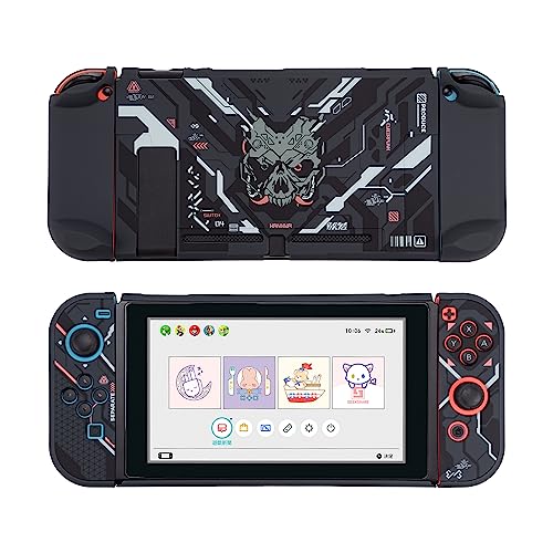 GeekShare Halloween Protective Case Slim Cover Case Compatible with Nintendo Switch and Joy-Con - Shock-Absorption and Anti-Scratch - Skull