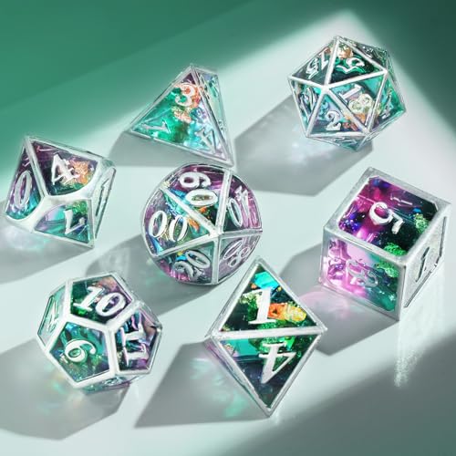 LET'S RESIN Upgraded Large DND Silicone Molds for Resin with 7 Cavities | Polyhedral Stereoscopic Game Epoxy Resin Molds for DIY Dice Making, Table Board Game