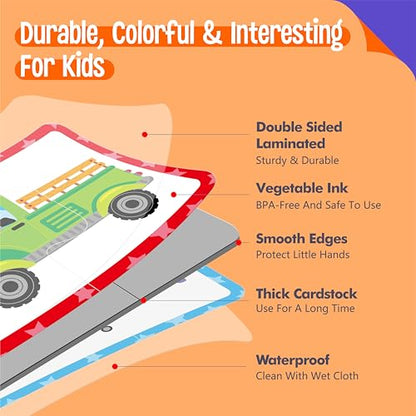 48 Vehicle Matching Puzzles, Self-Correcting Puzzle Match Game Educational Learning Activities for Toddlers, Preschool, Transportation-Themed Learning Games Toys for 3 Years Old - style: Vehicle-B