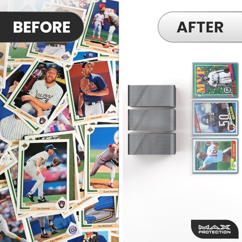 Max Protection 35pt Top Loaders for Cards - Premium 3x4 Inch Trading Card Toploaders - Protect Your Baseball and Sports Cards with These Crystal Clear Hard Plastic Sleeves Protectors (100 Toploaders) - size: 100 Toploaders