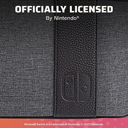PDP Pull-N-Go 2-in-1 Travel Case & Accessory Storage for Nintendo Switch | Licensed for Nintendo Switch, Removable Compartments, Hard-Shell Design, Removable Slim Travel Case, Elite Edition Grey - style: Pull-n-go