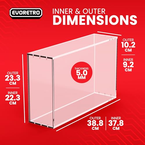 EVORETRO Display Case Acrylic Storage Box for Pokemon Scarlet and Violet 151 Ultra Premium Collection Pack of 1 Protective Dustproof UV Resistant Display Case - style: 151 / Charizard (1)