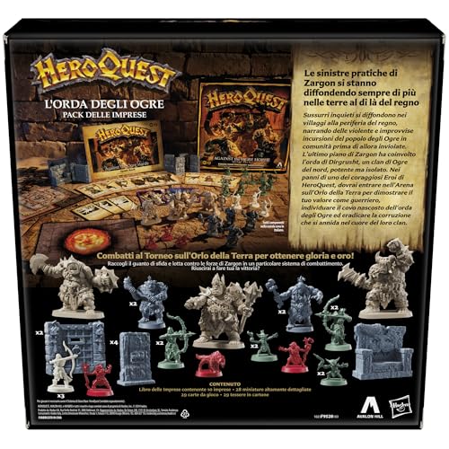 Avalon Hill, HeroQuest The Horde of The Ogres Companies Pack - Roleplay Game - You Must Have The HeroQuest Base Game System - English Version - style: THE HORDE OF THE OGRES