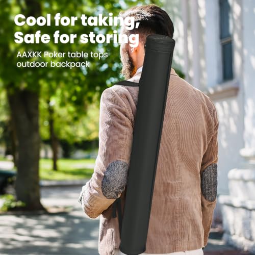Waterproof PU Non-Rigid Carrying Bag - Flexible Storage Bag for Mahjong Mat, Card Playmat, Texas Hold'em Poker Table Top, Baseball Bat with Adjustable Shoulder Strap - size: 47“