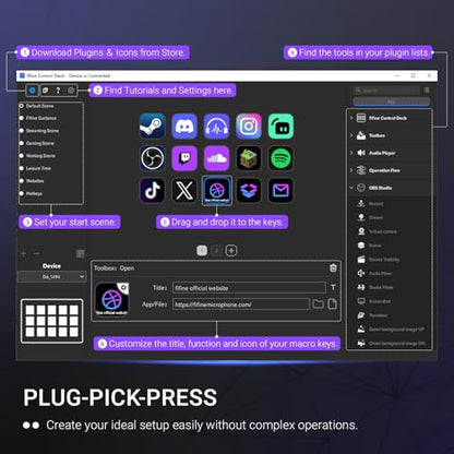FIFINE AmpliGame Stream Controller with 15 Macro Keys, Streaming Keyboard with Trigger Actions in OBS/Twitch/YouTube/Streamlabs, Shortcut Buttons Keypad Works with Mac and PC-D6 - color: Black