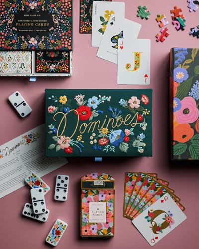 RIFLE PAPER CO. Garden Party Themed Playing Cards for Adults, Standard Deck of Cards for Card Games and Poker at Home or Party, Beautiful Printed Floral Design