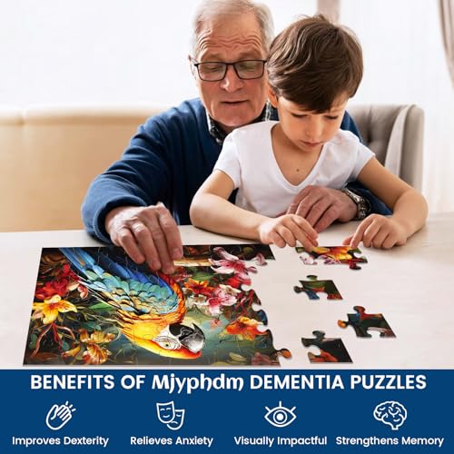 3 Packs Large Piece Puzzle for Seniors - Dementia 48 Pieces Puzzles for Elderly Adults,Alzheimer’s Puzzles Memory Cognitive Games for Elderly Seniors with 3 Storage Bags - style: 3 Pack 48 Large Piece