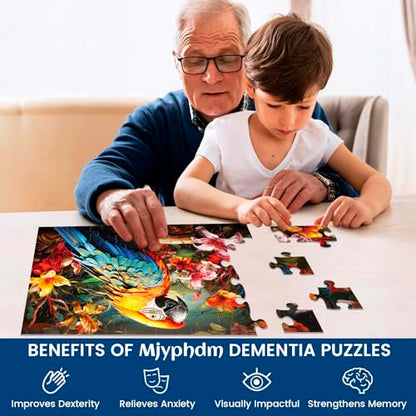 3 Packs Large Piece Puzzle for Seniors - Dementia 48 Pieces Puzzles for Elderly Adults,Alzheimer’s Puzzles Memory Cognitive Games for Elderly Seniors with 3 Storage Bags - style: 3 Pack 48 Large Piece