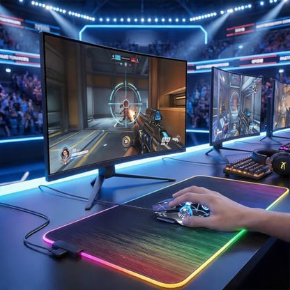 Professional Gaming Wired Silent Mouse, Water Cooled Light, 3200 DPI, Ergonomic Design Game Mouse Compatible with PC, Plug & Play