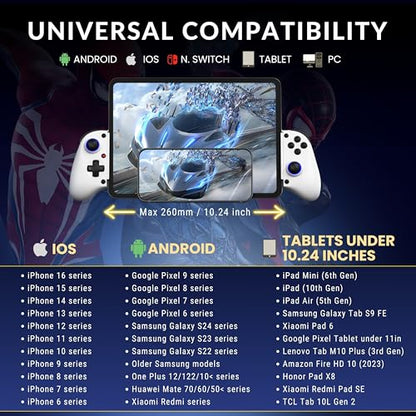 MAJESTECH [HOT NEW D11 Phone Controller For iPhone/Android/Tablet/iPad/Switch, Play Call of Duty, Roblox, Xbox Cloud, Wireless Bluetooth Mobile Gaming Controller iPhone 16 15 14 13 Samsung Google