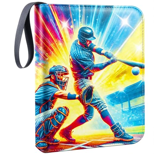 Zipper Cards Binder for 900-Pocket Baseball Trading Cards, Premium Collectible Cards Book Album With Removable Sleeves for MTG, TCG & Sports Cards - Gifts for Girls and Boys - color: Hero 900A