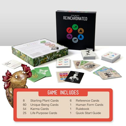 Reincardnated by Doolittle Gaming - A Turn-Based Deck Drafting Card Game - Strategy Party Game for 2-6 Players on Family Game Night