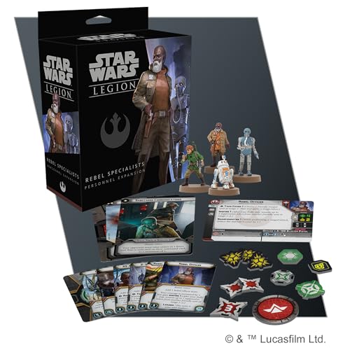 Star Wars: Legion Rebel Specialists PERSONNEL EXPANSION - Tabletop Miniatures Game, Strategy Game for Kids and Adults, Ages 14+, 2 Players, 3 Hour Playtime, Made by Atomic Mass Games - style: Rebel Specialists