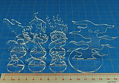 LITKO Invisible Monster Markers | Compatible with D&D & Pathfinder | Ten transparent stand-ins: fey, fiend, wraith & more invisible foes | 25mm, glue assembly