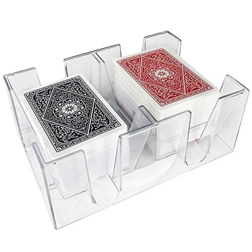 Yuanhe 6 Deck Revolving Rotating Canasta Playing Card Tray - size: 1-6 deck cards