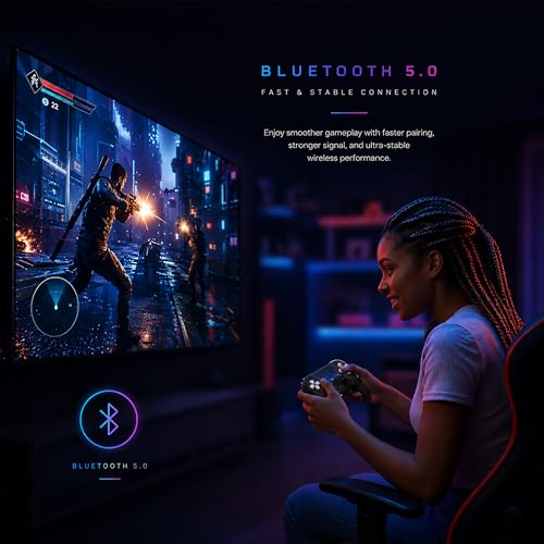 BEllTAYN Wireless Controller for PS5 with 3D Hall Effect Joysticks, Bluetooth 5.0 Connectivity, Dual Vibration, 6-Axis Motion Control, Design for Smooth and Comfortable Gaming Compatible with PS5 and Windows PC (Galaxy Black) - color: Galaxy Black