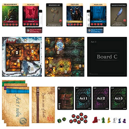 Hasbro Gaming Dungeons & Dragons: Bedlam in Neverwinter Board Game, Escape Room, Cooperative Strategy Games for Ages 12+, 2-6 Players, 3 Acts Approx. 90 Mins Each (Amazon Exclusive)