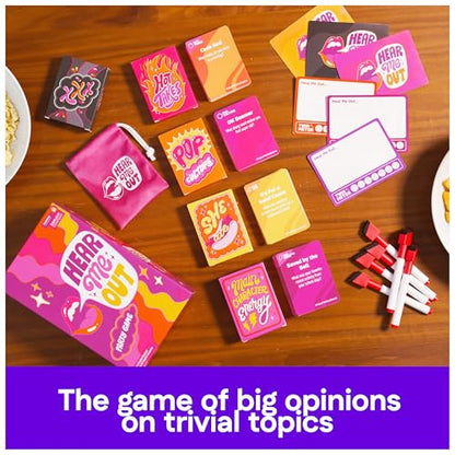 Spin Master Games Hear Me Out Adult Party Game | Defend Your Hot Takes on Unserious Topics, Adult Party Game for Bachelorette Parties & More, 3-6 Players, Ages 18 & Up - style: Hear Me Out