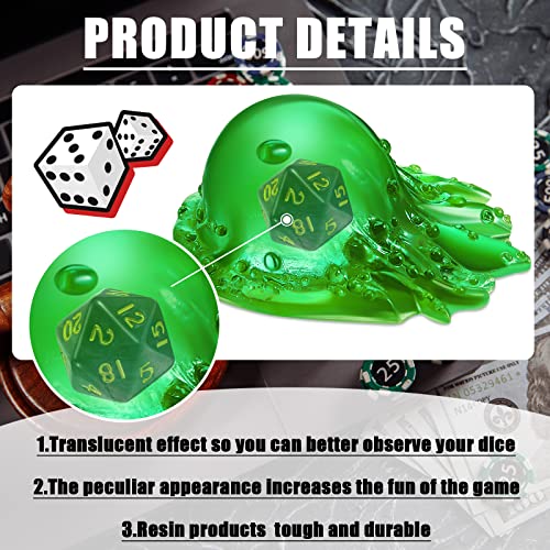 Deekin 1 Pcs Translucent Resin Dice Jail Cube,Green - color: Green