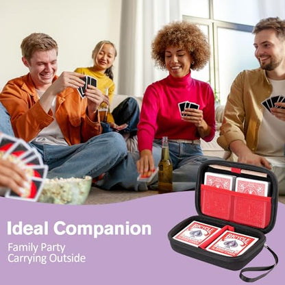 ProCase Hard Playing Card Game Carrying Case, Holds 300+ Cards -Black | Travel Storage Box, Compatible with UNO, Five Crowns, SKYJO, PlayMonster and More Card Games, Case Only - color: Black