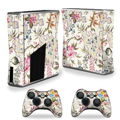 MightySkins Skin Compatible with Xbox 360 S Console - Floral Design | Protective, Durable, and Unique Vinyl Decal wrap Cover | Easy to Apply, Remove, and Change Styles | Made in The USA - color: Floral Design