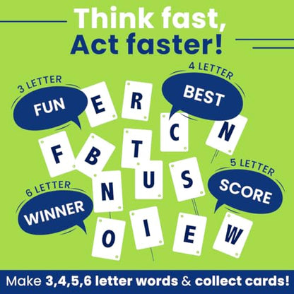 Fletter - Word Game, Educational Card Games, 8 Year Old Girl Birthday Gifts, Fun Fast-Paced Vocabulary Challenge for Game Night, Gifts for Boys & Girls Ages 7, 8, 9, 10