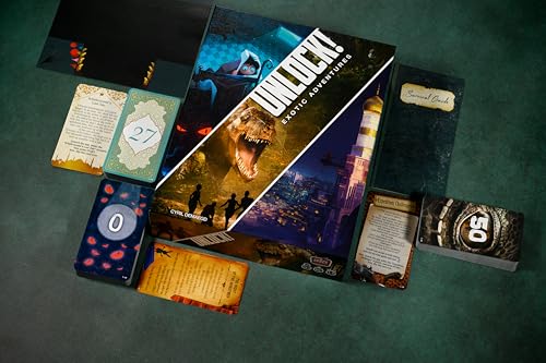 UNLOCK! Exotic Adventures Card Game - Escape Room-Inspired Cooperative Adventure, Fun Family Game for Kids and Adults, Ages 10+, 1-6 Players, 1 Hour Playtime, Made by Space Cowboys