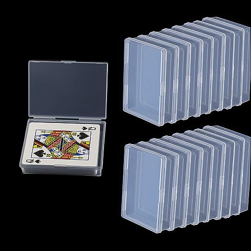 Playing Card Case 3Pcs Plastic Playing Card Box Holder Storage Organizer | NO Cards | Snap Closed | Suitable for 3.5X2.5 inch Game Gard - style: 24pcs for Poker Size