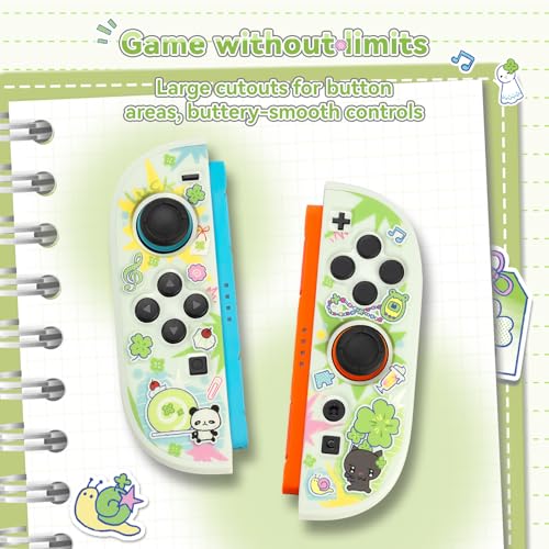 GeekShare Slim Protective Case Compatible with Switch 2 (2025), Anti-Scratche and Shock-Absorption Dockable Hard Shell for Switch 2 Game Console - Lucky Clover Memo - color: Lucky Clover Memo