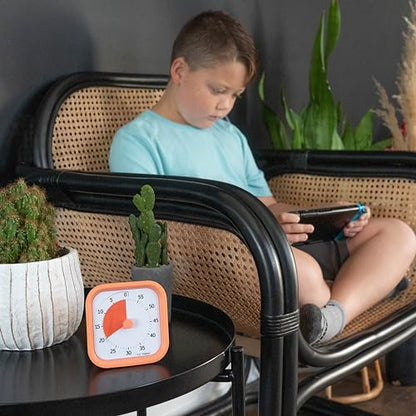 TIME TIMER Home MOD – 60-Minute Visual Timer, Homeschool Supplies Study Tool, Timer for Desk, Office, and Meetings with Silent Operation (Dreamsicle Orange) - color: Orange Dreamsicle, style: Timer