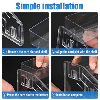 2 Pack 5-Tier Card Display Stand Holder for Collectors & Retails | 12.1" Clear Acrylic Riser Card Shelf for Desk & Shelf Organize, Fits Trading, Sports, TCG & Graded Cards, PSA BGS SGC Slabs