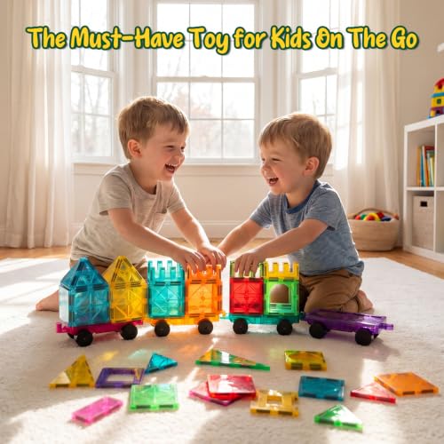 Bmag 4 PCS Magnetic Tiles Car Base Accessories, Compatible with Most Standard Magnetic Building Tiles, Sealed Magnet Car Bases, STEM Building Expansion Kit for Kids Aged 3+ - size: 4 cars