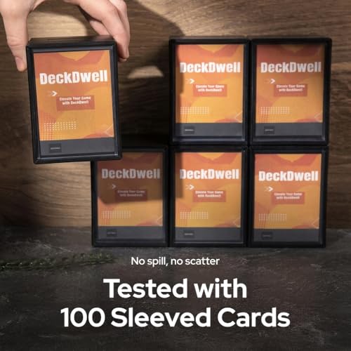Commander Deck Boxes, 6-Pack, Magnetic Closure, Durable （Black） | Holds 100 double-sleeved cards; stackable; secure magnets; perfect for MTG. Durable, water-resistant, travel-friendly. - color: Black, size: 600+