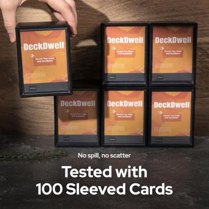 Commander Deck Boxes, 6-Pack, Magnetic Closure, Durable （Black） | Holds 100 double-sleeved cards; stackable; secure magnets; perfect for MTG. Durable, water-resistant, travel-friendly. - color: Black, size: 600+