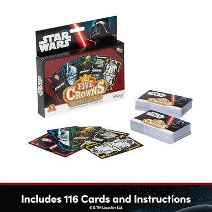 Five Crowns Star Wars Rummy Style Card Game for Kids, Family Game Night | Family Game Night, Travel Games, Screen-Free, Holiday Game, Playing Cards, Star Wars Toys - style: Five Crowns Star Wars