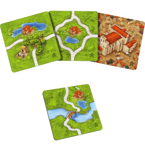 Carcassonne Inns & Cathedrals Board Game Expansion | Add Strategic Depth with New Land Tiles, Large Meeples & Pink Follower Set, Kids & Adults, Ages 8+, 2-6 Players, 45 Mins