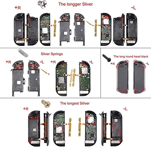 eXtremeRate DIY Full Set Buttons for Nintendo Switch & Switch OLED, Custom Replacement Buttons for JoyCon, ABXY Direction Keys SR SL L R ZR ZL + - Home Capture Trigger Buttons Springs - Indian Red - color: Indian Red