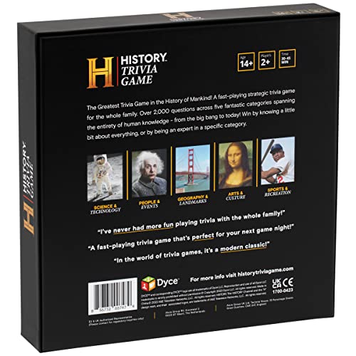 HISTORY Channel Trivia Game – 2000+ General Knowledge Questions | Official HISTORY Channel Trivia Card Game & Party Game for Adults, Families & Board Game Night – Great Gift for Dad & History Buffs