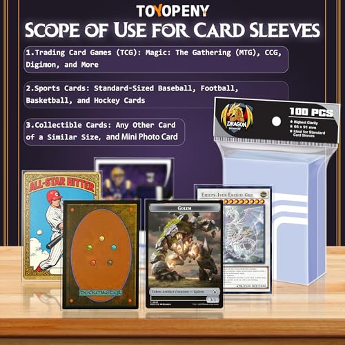 1200 Count Baseball Card Sleeves, Soft Trading Card Sleeve Fit ForMtg,TCG,CCG,Magic,Football,Sports,Photocard Sleeves - color: 1200 Pieces - Transparent