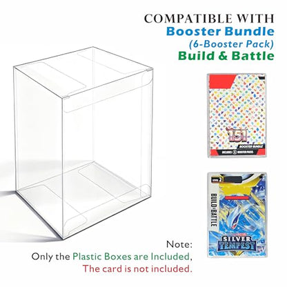 10PCS Plastic Protector Case For Booster Bundle/Build & Battle Foldable Clear Display Box Plastic Display Case Compatible with Booster Bundle Collectors Cards Protector - size: 10PCS
