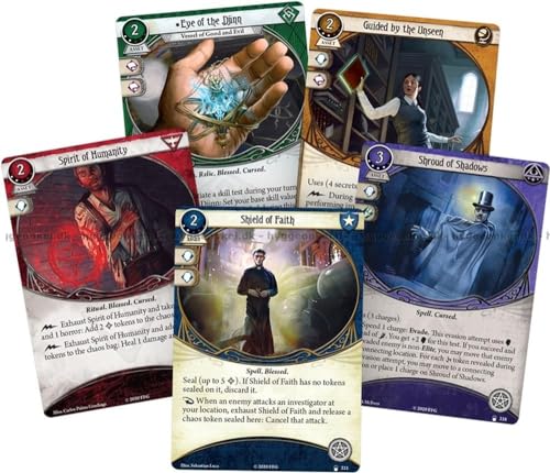 Arkham Horror The Card Game A Light in The Fog Mythos Pack - Unveil The Keeper's Secrets! Cooperative Living Card Game, Ages 14+, 1-4 Players, 1-2 Hour Playtime, Made by Fantasy Flight Games - size: Mythos Pack, style: A Light in the Fog