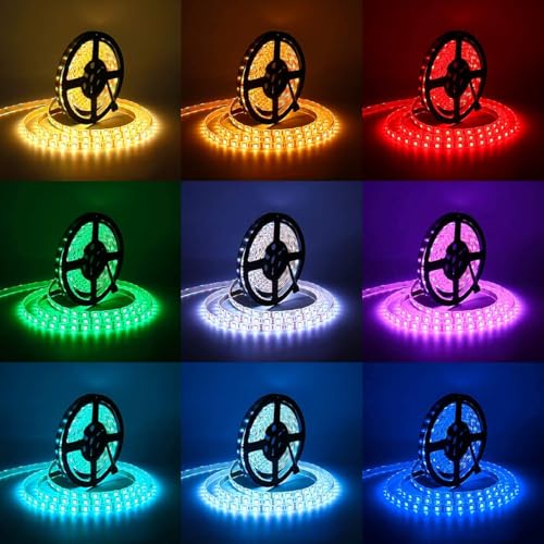 SUPERNIGHT RGB LED Strip Lights Waterproof, 32.8 FT 10M 600LEDs | SMD 5050, Color Changing, Flexible, for Bedroom, TV Back Lighting, Christmas, Halloween Day, Not Include Power Adapter - size: 32.8 FT