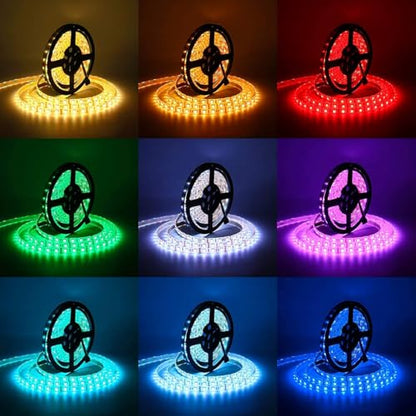 SUPERNIGHT RGB LED Strip Lights Waterproof, 32.8 FT 10M 600LEDs | SMD 5050, Color Changing, Flexible, for Bedroom, TV Back Lighting, Christmas, Halloween Day, Not Include Power Adapter - size: 32.8 FT